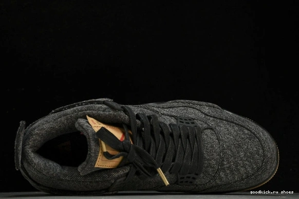 NRG - AO2571-001 AO2571-001 Air Black Levis Retro 4  Levis Denim Jordan 0209